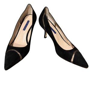 Stuart Weitzman Black Suede Heels The Davia 7.5 women’s